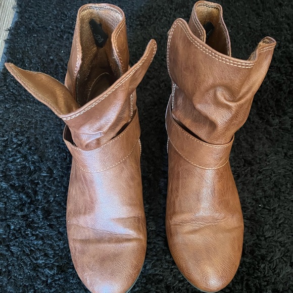 Womens Scrunch Ankle Booties 